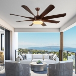 Quạt Trần 8 Cánh Nhựa ABS Có Đèn LED Hiện Đại DQ6188 Φ1520