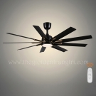 Quạt Trần 9 Cánh Nhôm Có Đèn Trang Trí Sảnh Lớn EU-Q39 Ø1828