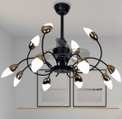 quạt trần đèn trang trí phòng khách hiện đại