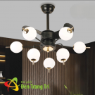 quạt trần đèn led trang trí phòng ngủ, quạt trần đèn led trang trí bàn ăn hiện đại