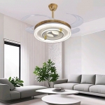 Đèn Quạt Trần Cánh Xếp Trang Trí Phòng Khách UQT6171 Φ1200