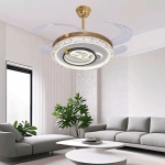 Đèn Quạt Trần Cánh Xếp Trang Trí Phòng Khách UQT6172 Φ1200