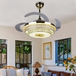 Quạt Trần Cánh Xếp Có Đèn LED Hiện Đại UDQ8100 Ø1100