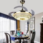 Quạt Trần Cánh Xếp Có Đèn LED Hiện Đại UDQ8100 Ø1100