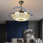 Quạt Trần Cánh Xếp Có Đèn LED Hiện Đại UDQ8100 Ø1100