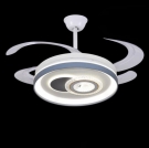 quạt trần cánh xếp, quạt trần đèn trang trí phòng khách, quạt trần cánh xếp có đèn led, đèn quạt trần giấu cánh hiện đại, quạt trần có điều khiển