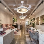 Quạt Trần Cánh Xếp Có Đèn Trang Trí Phòng Khách UQT6169