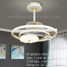 Mẫu quạt trần cánh xếp trang trí phòng ăn QT9731, mẫu quạt trần đẹp phòng khách QT9731