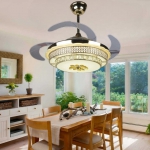 Quạt Trần Cánh Xếp Có Đèn LED Hiện Đại UDQ8100 Ø1100