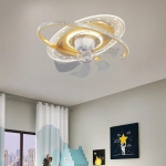 Đèn Quạt Trần Trang Trí Phòng Ngủ Nhỏ Hiện Đại UDQ6163 Φ500