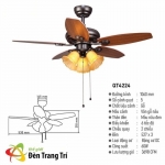 Quạt Trần Đèn Tân Cổ Điển KH-QT4224 Ø1060