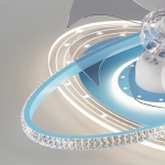 Đèn Quạt Trần Trang Trí Phòng Ngủ Nhỏ Hiện Đại UDQ6164 Φ500