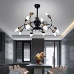 Quạt Trần Đèn LED Trang Trí Phòng Khách SN5197 Ø800