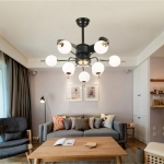 Quạt Trần Đèn LED Trang Trí Phòng Ngủ SN5194-9 Ø680