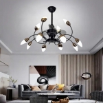 Quạt Trần Đèn LED Trang Trí Phòng Khách SN5197 Ø800