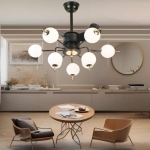 Quạt Trần Đèn LED Trang Trí Phòng Ngủ SN5194-9 Ø680