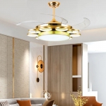 Quạt Trần Cánh Xếp Có Đèn LED Hiện Đại UDQ6154 Φ1300