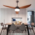 Quạt Trần 3 Cánh Nhựa Có Đèn Cho Trần Thấp AU-QT6906-3 Φ1210