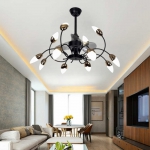 Quạt Trần Đèn LED Trang Trí Phòng Khách SN5197 Ø800