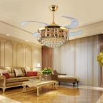 Đèn Quạt Pha Lê Cánh Xếp Tân Cổ Điển UDQ9303 Ø1100