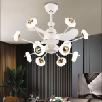 Quạt Trần Đèn LED Trang Trí Phòng Khách SN5193 Ø720