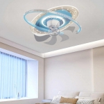 Đèn Quạt Trần Trang Trí Phòng Ngủ Nhỏ Hiện Đại UDQ6164 Φ500