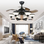 Quạt Trần Cánh Xếp Có Đèn LED Kiểu Retro UDQ6127 Ø1080