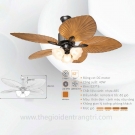 quạt trần đẹp cho resort, quạt trần cánh lá phong cách Indochine