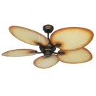 quạt trần lá cọ phong cách nhiệt đới SC03, quạt trần lá cọ trang trí homestay, quạt trần trang trí resort