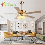 Quạt Trần 5 Cánh Gỗ Có Đèn Tân Cổ Điển SN7921