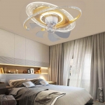 Đèn Quạt Trần Trang Trí Phòng Ngủ Nhỏ Hiện Đại UDQ6163 Φ500