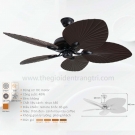 Quạt Trần Trang Trí Lá Cọ QVifa49VF73 Đen