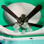 Quạt Trần 5 Cánh Gỗ Có Đèn Chùm KH-QT5213 Ø1040