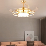 Quạt Trần Cánh Xếp Có Đèn LED Hiện Đại UDQ6154 Φ1300