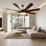 Quạt Trần 8 Cánh Nhựa ABS Có Đèn LED Hiện Đại DQ6188 Φ1520