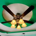 Quạt Trần 5 Cánh Gỗ Có Đèn Chùm KH-QT5213 Ø1040
