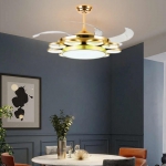 Quạt Trần Cánh Xếp Có Đèn LED Hiện Đại UDQ6154 Φ1300